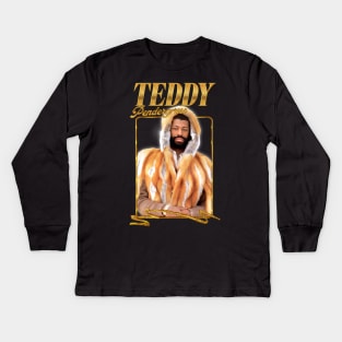 Teddy Pendergrass / 80s Retro Soul Fan Design Kids Long Sleeve T-Shirt